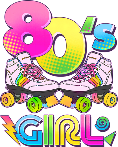 Retro 80's Girl Cute Roller Skates Kids Sweatshirt