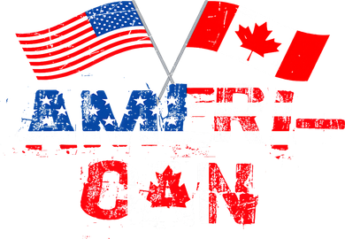 Retro AmeriCan Canada USA Flag Patriotic Canadian American Women's T-Shirt