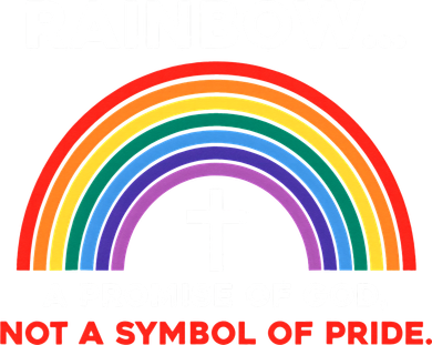 Rainbow A Promise Of God Not A Symbol Of Pride Button