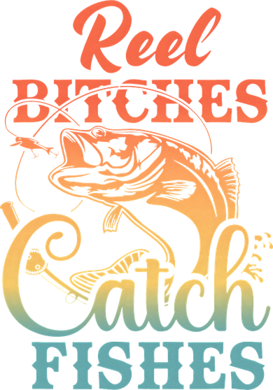 Reel Bitches Catch Fishes Funny Retro Fishing Kids Hoodie