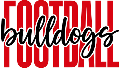 Red Black Football Bulldog Sports Fan Team Name Kids Sweatshirt