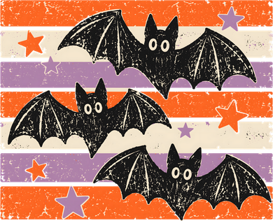 Retro Bat Stripe Halloween Cute Gift Apron
