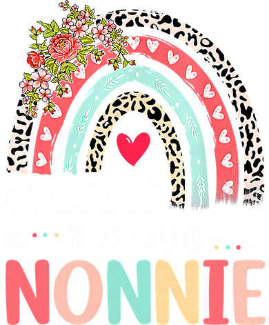 Rainbow Blessed To Be Called Nonnie Leopard Mother's Day Coaster