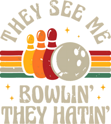 Retro Bowling They See Me Bowlin' They Hatin' Vintage Bowler Women's Dry Zone Grid Polo