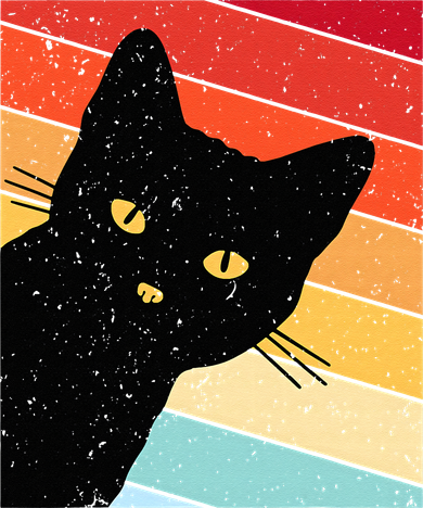 Retro Cat Black Cat Vintage Cat Cat Toddler Hoodie