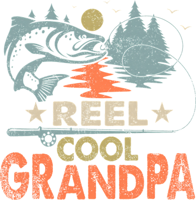 Reel Cool Grandpa Fishing Lover Vintage Father's Day Toddler T-Shirt