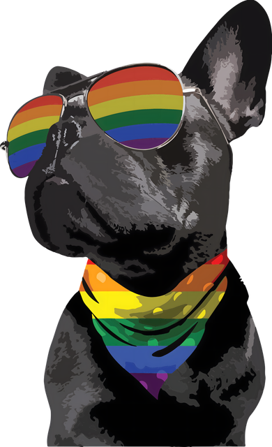 Rainbow French Bulldog Lovers Frenchie LGBTQ Pride Month Women's Sweatshirt