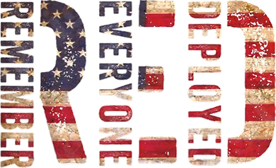 Red Fridays Remember Everyone Deployed American Flag Button