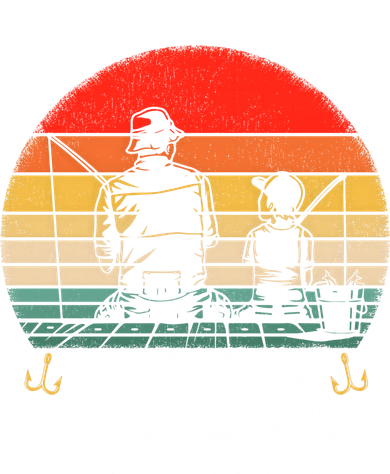 Retro Full Time Papa Part Time Hooker Father's Day Fishing Gift Button