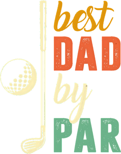 Retro Golf Best Dad By Par Gift For Father's Day Golf Towel