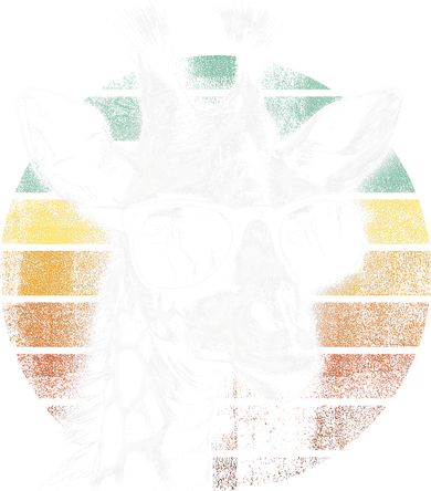 Retro Giraffe Wearing Sun Glasses Polo