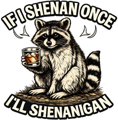 Raccoon If I Shenan Once I'll Shenanigan Golf Towel