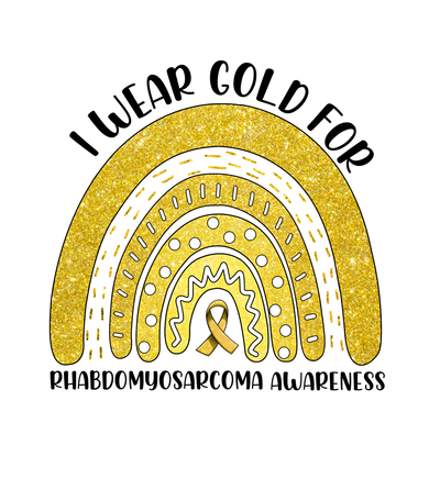 Rainbow I Wear Gold For Rhabdomyosarcoma Awareness Month Meaningful Gift Button