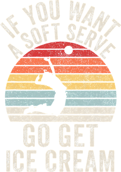 Retro If You Want A Soft Serve Go Get Ice Cream Volleyball Doggie Tank