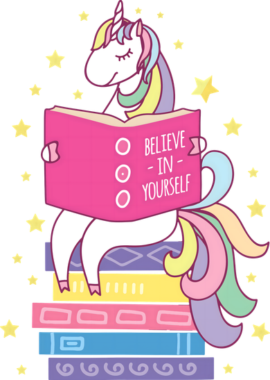 Reading Library Unicorn Read Books Lover Reader Gift Kids Long Sleeve Shirt