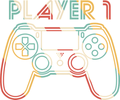 Retro Matching Player 1 Video Gamer Doggie Tank