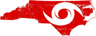 Red North Carolina Eye of the Hurricane Visor