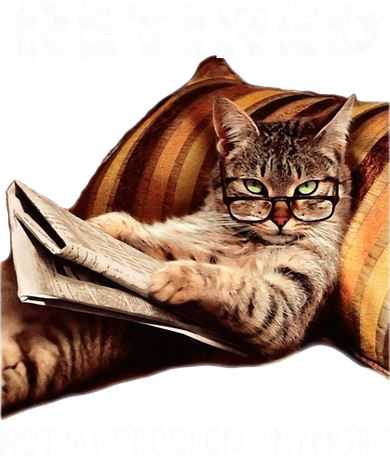 Retired Not My Problem Anymore Funny Cat Retirement Gift Kids Long Sleeve Shirt