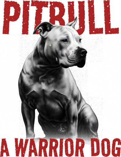 Realistic Pitbull A Warrior Dog Toddler Hoodie