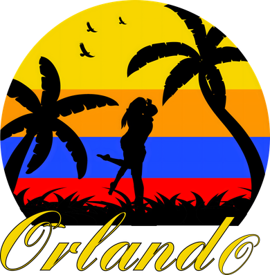 Retro Romantic Orlando Sunset Polo