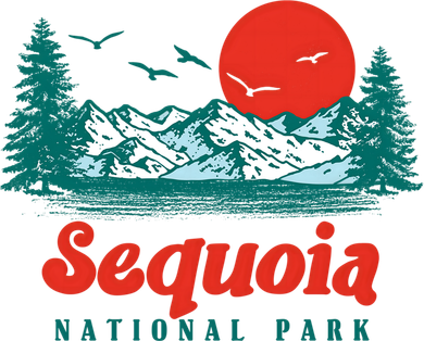 Retro Sequoia National Park Mountain Trees And Sun Graphic Gift Backpack