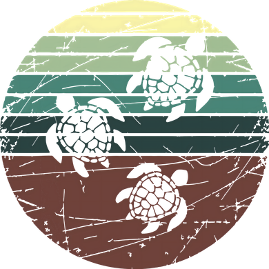 Retro Sea Turtle Coaster