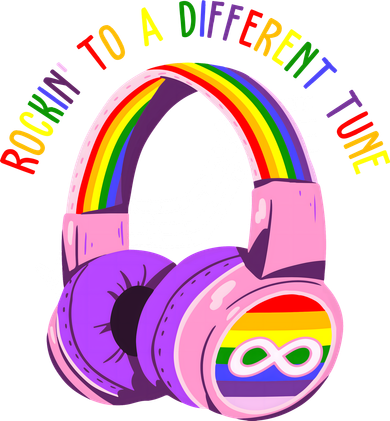 Rockin To A Different Tune Rainbow Autism Awareness Women's Sweatshirt