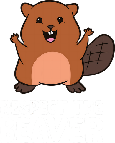 Respect The Beaver Funny Beaver Kids Sweatshirt