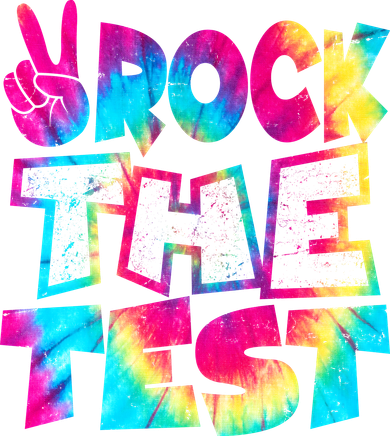 Retro Tie Dye Rock The Test Toddler T-Shirt