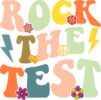 Rock The Test Groovy Design Funny Testing Day Teacher Apron