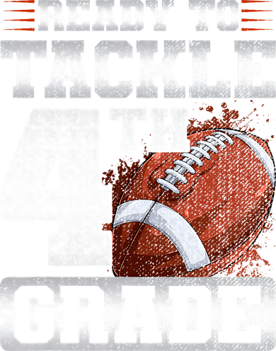 Ready To Tackle Fourth Grade First Day Of School Football Women's T-Shirt