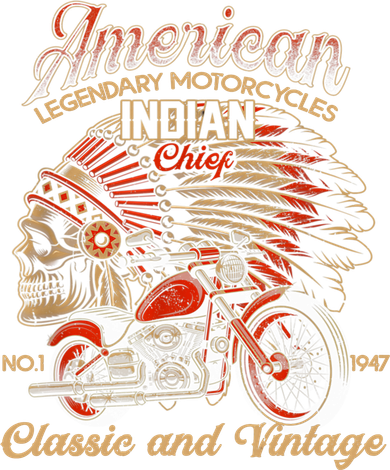Retro Vintage American Motorcycle Indian for Old Biker Funny Kids Sweatshirt