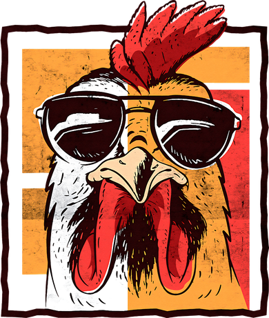 Retro Vintage Chicken Cool Rooster Wearing Sunglasses Tote Bag
