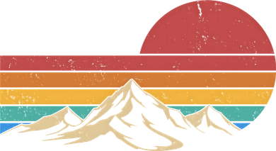 Retro Vintage Mountain Range Sunset Colors Kids Hoodie