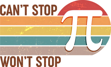 Retro Vintage Pi Day 314 Can't Stop Won't Stop Women's Sweatshirt