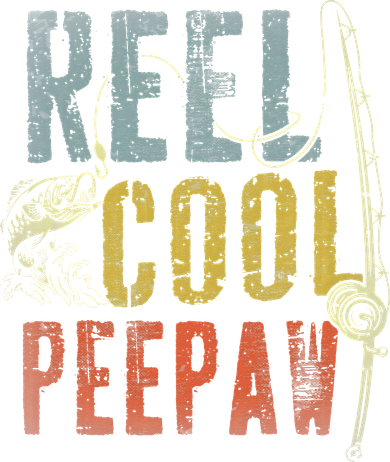 Retro Vintage Reel Cool Peepaw Fishing Father's Day Grandpa Kids Long Sleeve Shirt