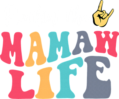 Retro Vintage Rockin' The Mamaw Life Birthday Mother's Day Kids Sweatshirt