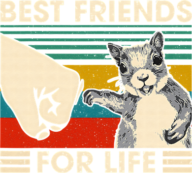 Retro Vintage Squirrel Best Friend For Life Fist Bump Women's Sweatshirt