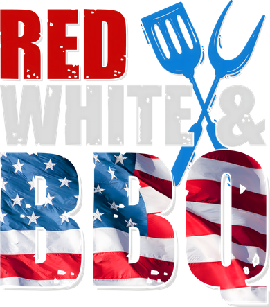 Red White And BBQ American USA Flag Women's Sweatshirt