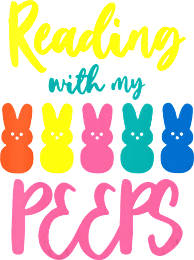 Reading With My Peeps Gift for Teacher or Reader Doddie Hoodie