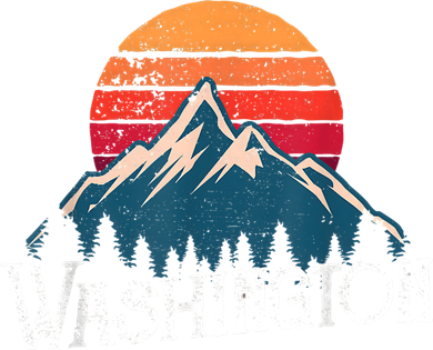 Retro Washington Wn Mountains State Outdoor Women's Sweatshirt