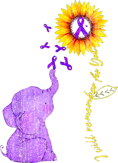 Sunflower Alzheimer Awareness I Will Remember For You TAwa Kids Long Sleeve Shirt