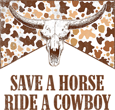 Save A Horse Ride A Cow Bull Skull Kids Sweatshirt