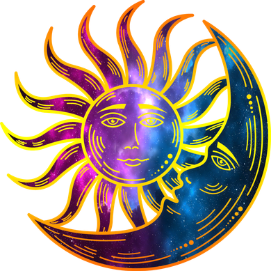 Sun And Moon Mystical Classic Button
