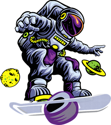 Skating astronaut on onewheel skateboard Tank Top