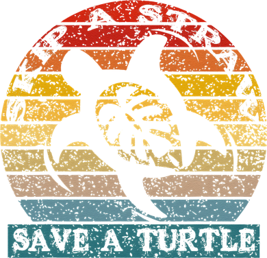Skip A Straw Save A Turtle Vintage Retro Save A Turtle Coaster