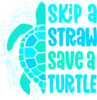 Skip A Straw Save A Turtle Sea Turtle And Cute Gift Coaster