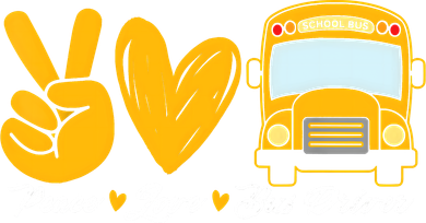 School Bus Driver Peace Love Bus Driver Driving Bus Women's T-Shirt