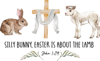 Silly Bunny Easter Is About The Lamb God Jesus Easter Day Faith Kids Hoodie