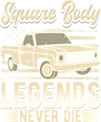 Square Body Legends Never Die Artwork For A Truck Driver Baby Bodysuit